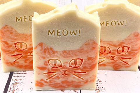 Beige Kitty Cat Vegan Olive Oil Soap