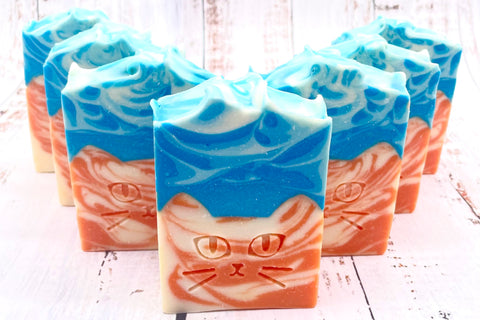 Blue Sky Kitty Cat Vegan Olive Oil Soap