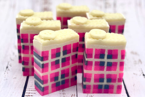 Pink Plaid Vegan Olive Oil Soap