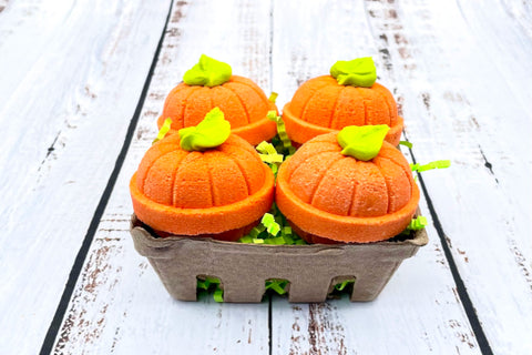 Pumpkin Gift Basket Milk Bath Bombs with Embeds